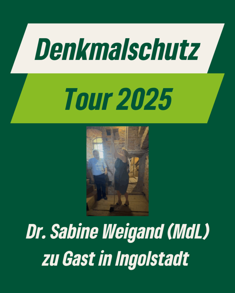 Denkmalschutztour in Ingolstadt mit Dr. Sabine Weigand, MdL