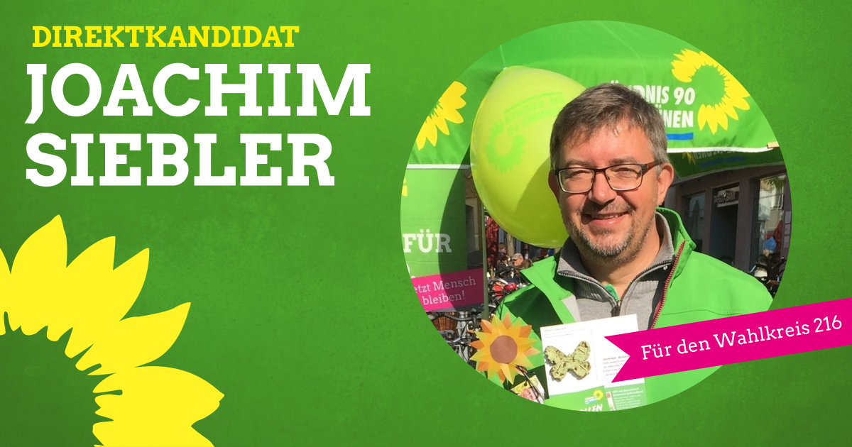 Bundestagskandidat Joachim Sielber am Infostand